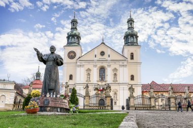 KALWARIA-ZEBRZYDOWSKA, POLAND - NOVEMBER 11, 2017: Basilica in K clipart
