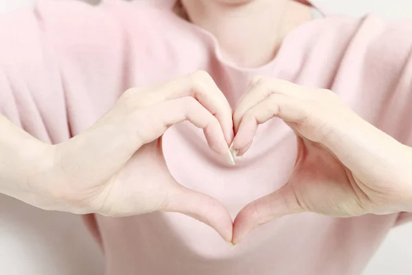 Hands in heart shape. — Stock Photo, Image