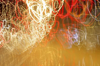 Bulanık şehir gece ışıkları ile soyut arka plan