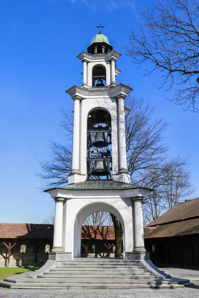 NOWY SACZ, POLAND - MARCH 12, 2016: Bell tower — Stock Photo, Image