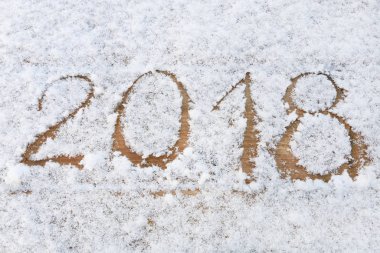 2018 kar üzerinde el yazısı
