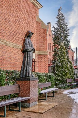 Krakow, Polonya -20 Ocak 2018: İlahi Merhamet Tapınağı, Ro