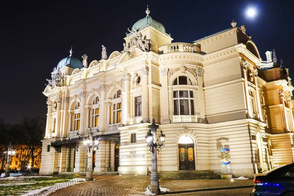 KRAKOW, POLAND - DECEMBER 01, 2016: Juliusz Slowacki Theatre in — Stock Photo, Image