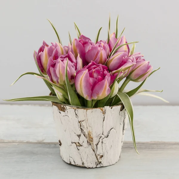 Boeket roze tulpen — Stockfoto