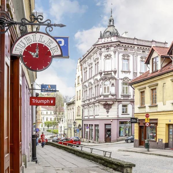 CIESZYN, POLAND - APRIL 16,2016: The Main Market Square — Stock Photo, Image