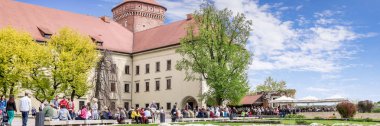 Krakow, Polonya - 21 Ağustos 2016: Wawel Royal Castle