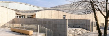 Krakow, Polonya - 19 Mart 2016: Manggha Museu'nun panoramik manzarası