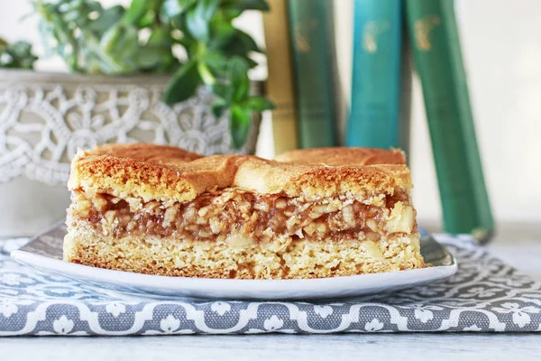 Tarta de manzana casera. — Foto de Stock