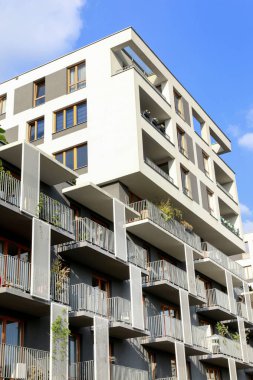 Krakow,Polonya - 04 Mayıs 2018: Zablo'da modern apartman