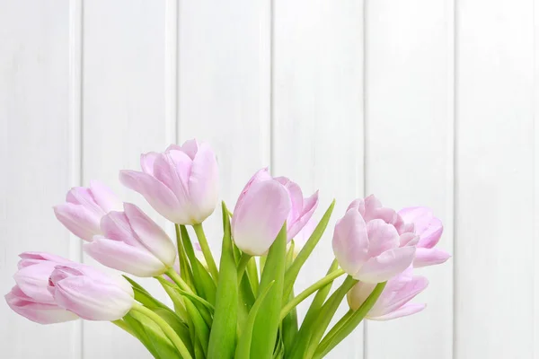 Rózsaszín tulipán csokor. — Stock Fotó