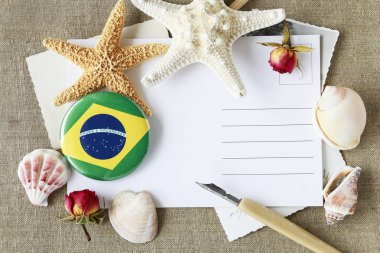 Brasil deniz tarafından tatil kartpostal
