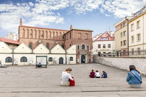 Krakow,Polonya - 04 Mayıs 2018: Eski Sinagog, Kazimierz — Stok fotoğraf