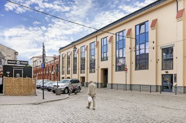 Krakow,Polonya - 11 Mayıs 2018: Kazimierz Mahallesi'ndeki eski tenementler