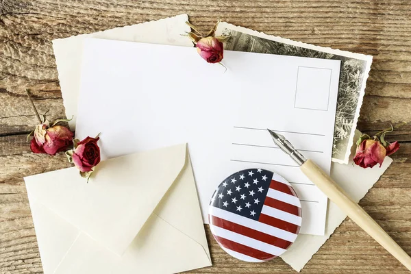 Handwritten romantic letter from United States — Stock Photo, Image