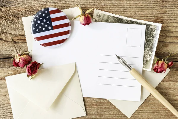 Handwritten romantic letter from United States — Stock Photo, Image