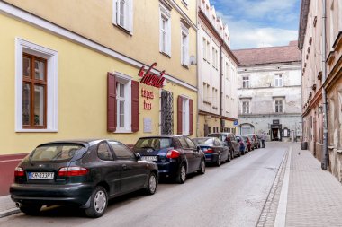 Krakow,Polonya - 11 Mayıs 2018: Kazimierz Mahallesi'ndeki eski tenementler
