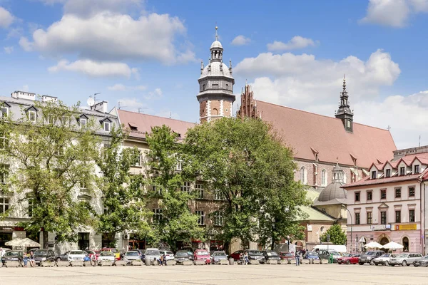 Krakow,Polonya - 11 Mayıs 2018: Wolnica meydanı — Stok fotoğraf