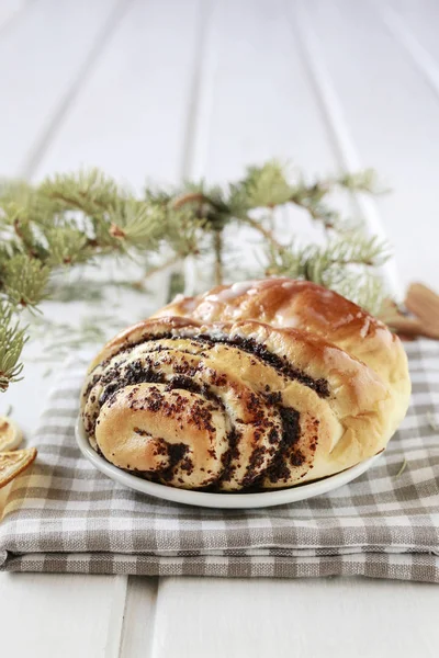 圣诞节瑞典罂粟包子. — 图库照片