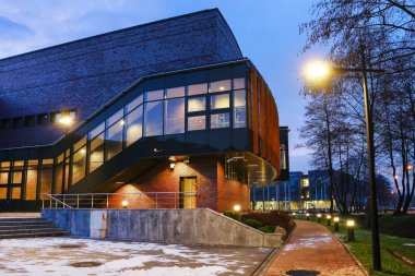 Krakow, Polonya - 21 Aralık 2017: Jagiellonian University Modern kampüsü