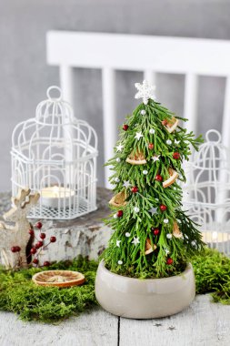 Nasıl th kullanarak köknar şeklinde güzel Noel dekorasyon yapmak