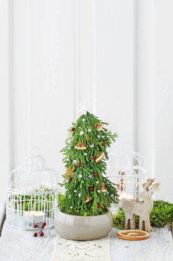 Nasıl th kullanarak köknar şeklinde güzel Noel dekorasyon yapmak