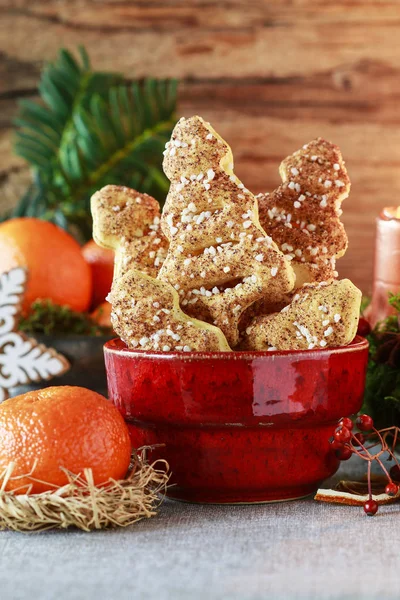 Cookies in Christmas tree shape. — Stock Photo, Image