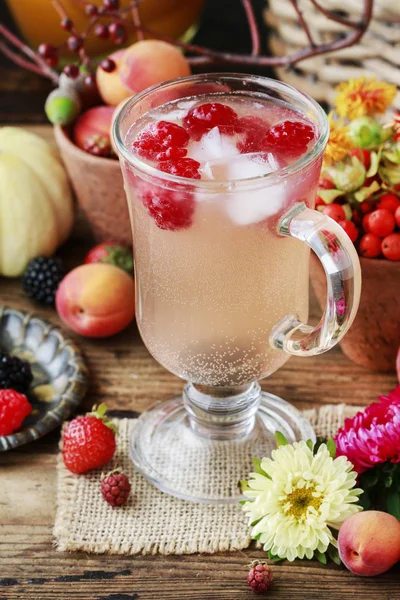 Limonada de frutas caseiro com icecubes . — Fotografia de Stock