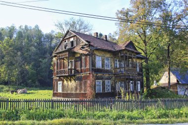 Lanckorona, Polonya - 17 Eylül 2016: Tarihi şehir merkezi