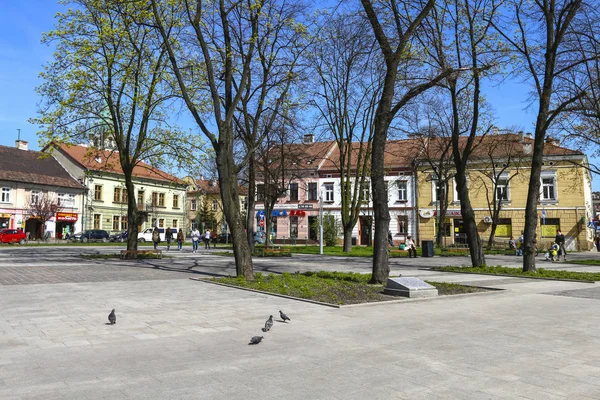 SKAWINA, POLAND - MAY 27, 2018: Fountain in city center — Stock Photo, Image