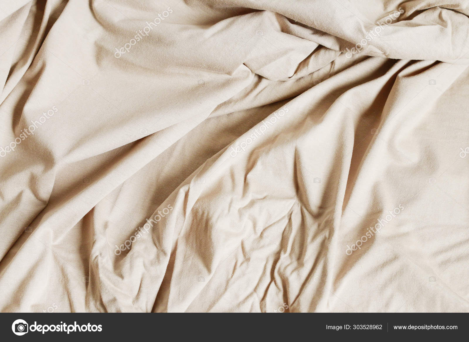 Unfolded Linen on a Bed  Free Stock Photo