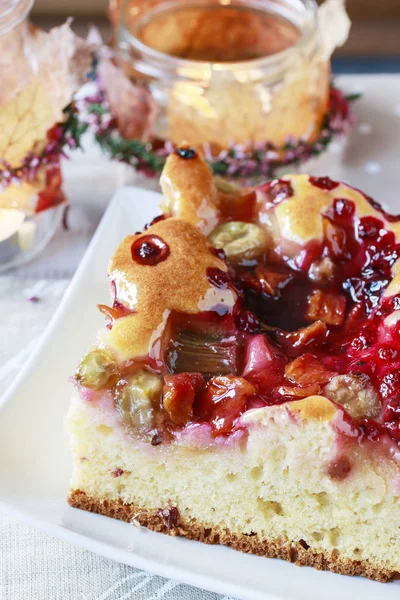 Bolo de frutas de verão . — Fotografia de Stock