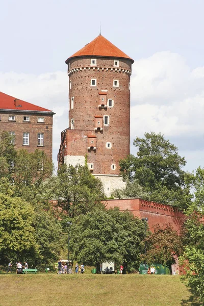 Krakov, Polsko-23. červen 2016: hrad Wawel — Stock fotografie