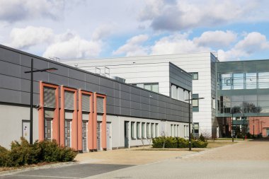 Krakow,Polonya - 05 Mart 2019: Jagiellonian Üniversitesi. Modern kampüs