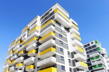 Krakow, Polonya - 01 Nisan 2019: Yeni apartmanlar
