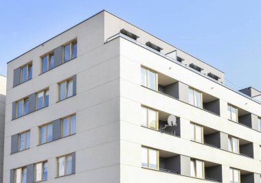 Krakow, Polonya - 01 Nisan 2019: Yeni apartmanlar