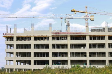 Krakow, Polonya - 01 Nisan 2019: Yeni apartmanlar