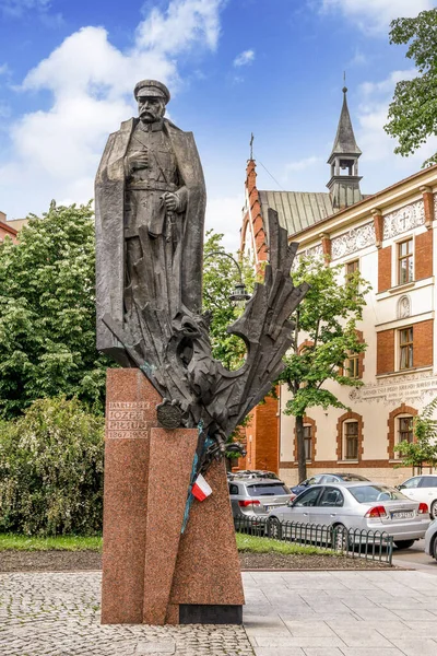 KRAKOW, POLAND - MAY 25, 2019: Monument of Jozef Pilsudski — Stock Photo, Image