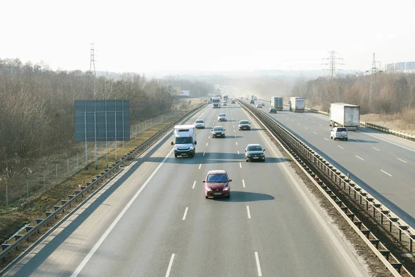 Autostrada Αυτοκινητόδρομος Στην Πολωνία Κοντά Στην Πόλη Της Κρακοβίας Πολωνία — Φωτογραφία Αρχείου