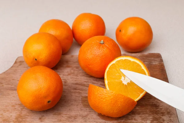 Сделать Свежий Апельсиновый Сок Шаг Шагом Учебник Здоровое Питание — стоковое фото
