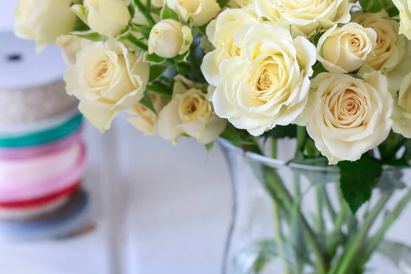 Duży Bukiet Żółtych Róż Wystrój Strony — Zdjęcie stockowe