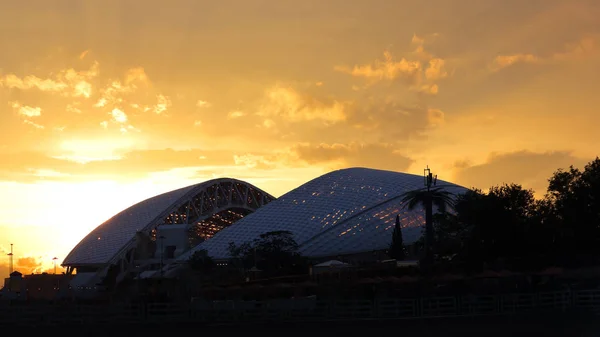 Soči Fisht Arena Slunce Panoramatický Horizontální Foto — Stock fotografie