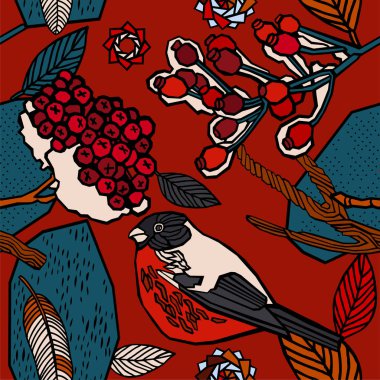 Kış sıcacık illüstrasyon. Noel dekoratif geçmişi. Vektör.