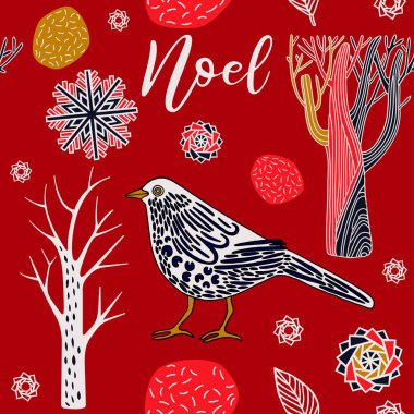 Kış sıcacık illüstrasyon. Noel dekoratif geçmişi. Vektör.