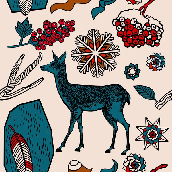 Зимняя Уютная Иллюстрация Рождественский Декоративный Фон Вектор — стоковый вектор