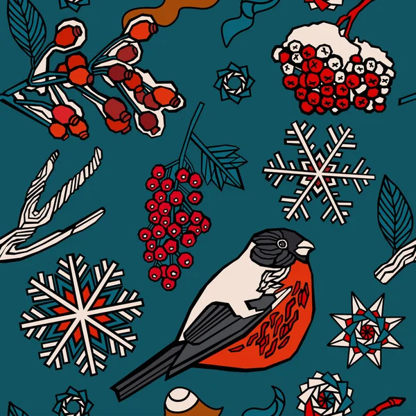 Winter Cozy Illustration Christmas Decorative Background Vector — Stock Vector