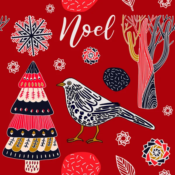 Wintergemütliche Illustration Weihnachten Dekorativen Hintergrund Vektor — Stockvektor