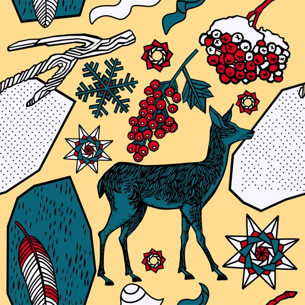 Zimní Útulná Ilustrace Vánoční Dekorativní Pozadí Vektor Royalty Free Stock Vektory