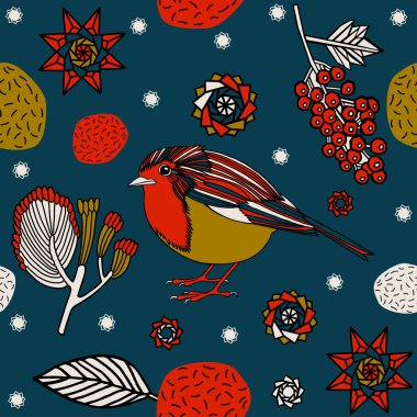 Kış sıcacık illüstrasyon. Noel dekoratif geçmişi. Vektör.