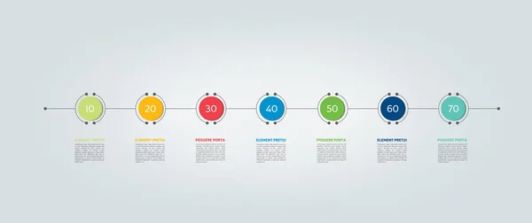 Infographic Timeline Report Template Chart Scheme Vector — Stock Vector