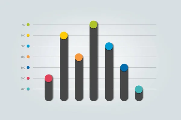 Płaska Mapa Wykres Prostu Kolor Edytowalny Elementy Infografiki — Wektor stockowy